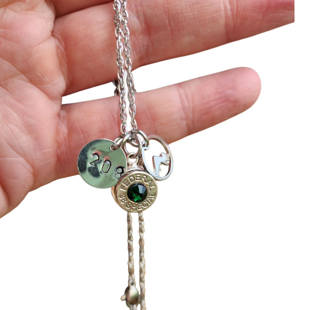 Area Code Head stamp Necklace