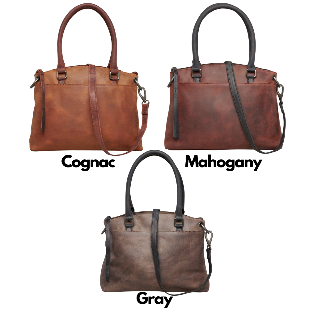 Concealed Carry Whitely Leather Satchel by Lady Conceal