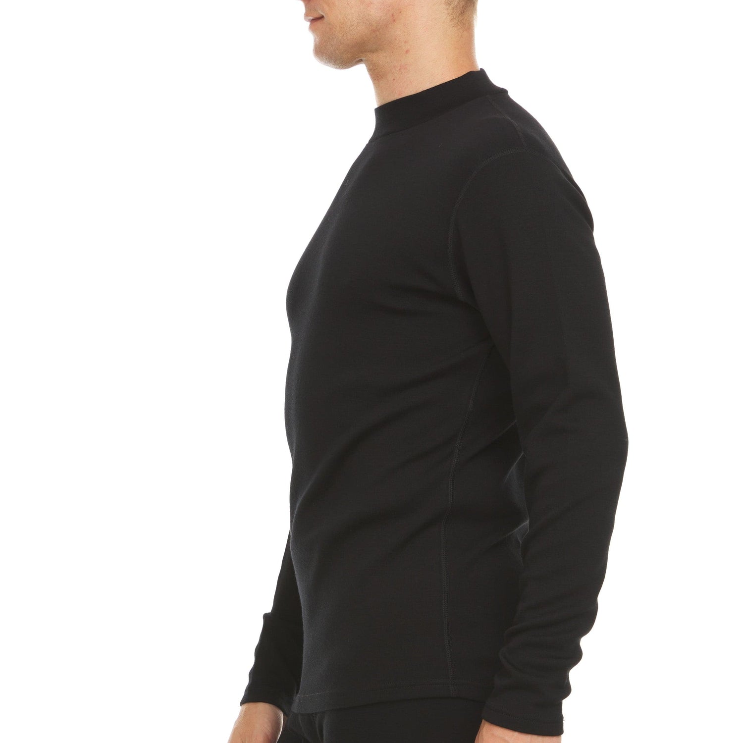Heavyweight - Men's Mock Neck 100% Merino Wool