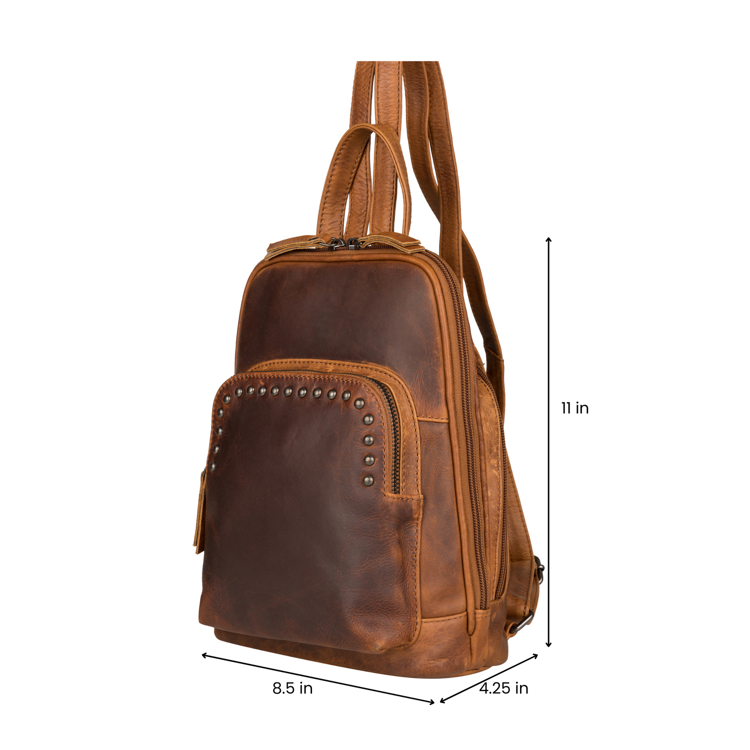 Concealed Carry Abby Leather Backpack by Lady Conceal