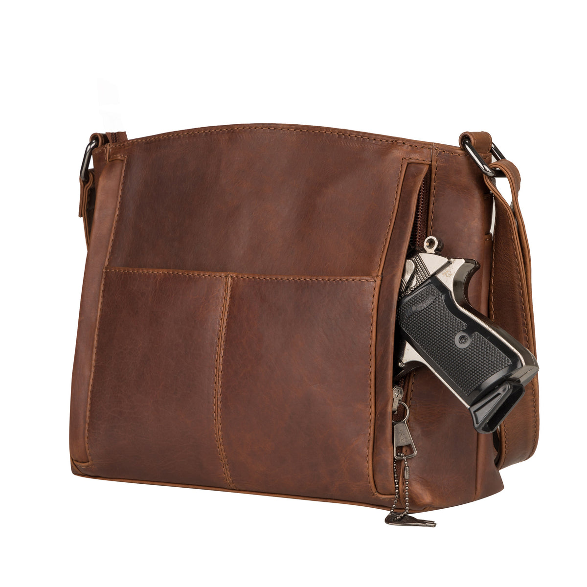 Concealed Carry Brynn Leather Crossbody by Lady Conceal