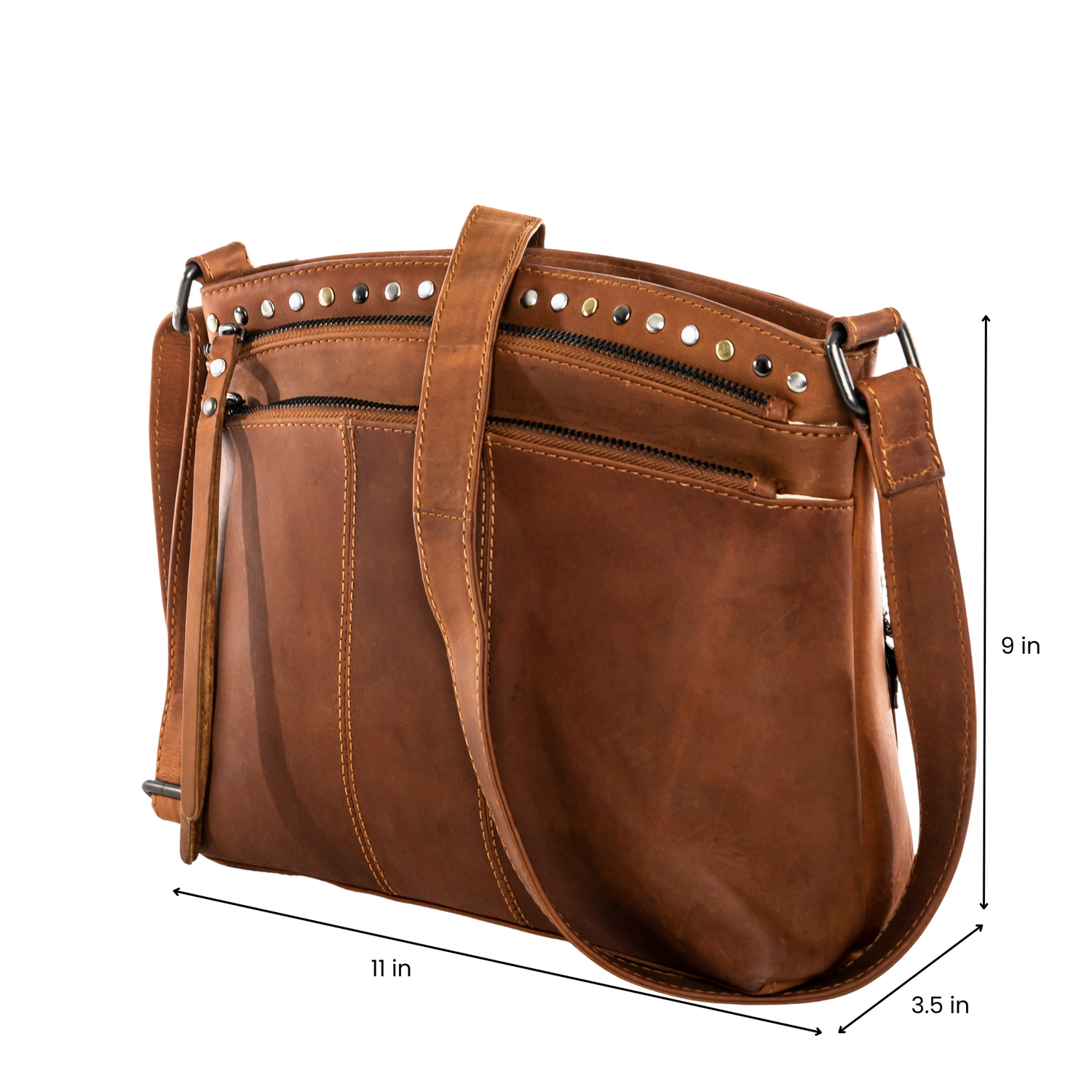 Concealed Carry Brynn Leather Crossbody by Lady Conceal