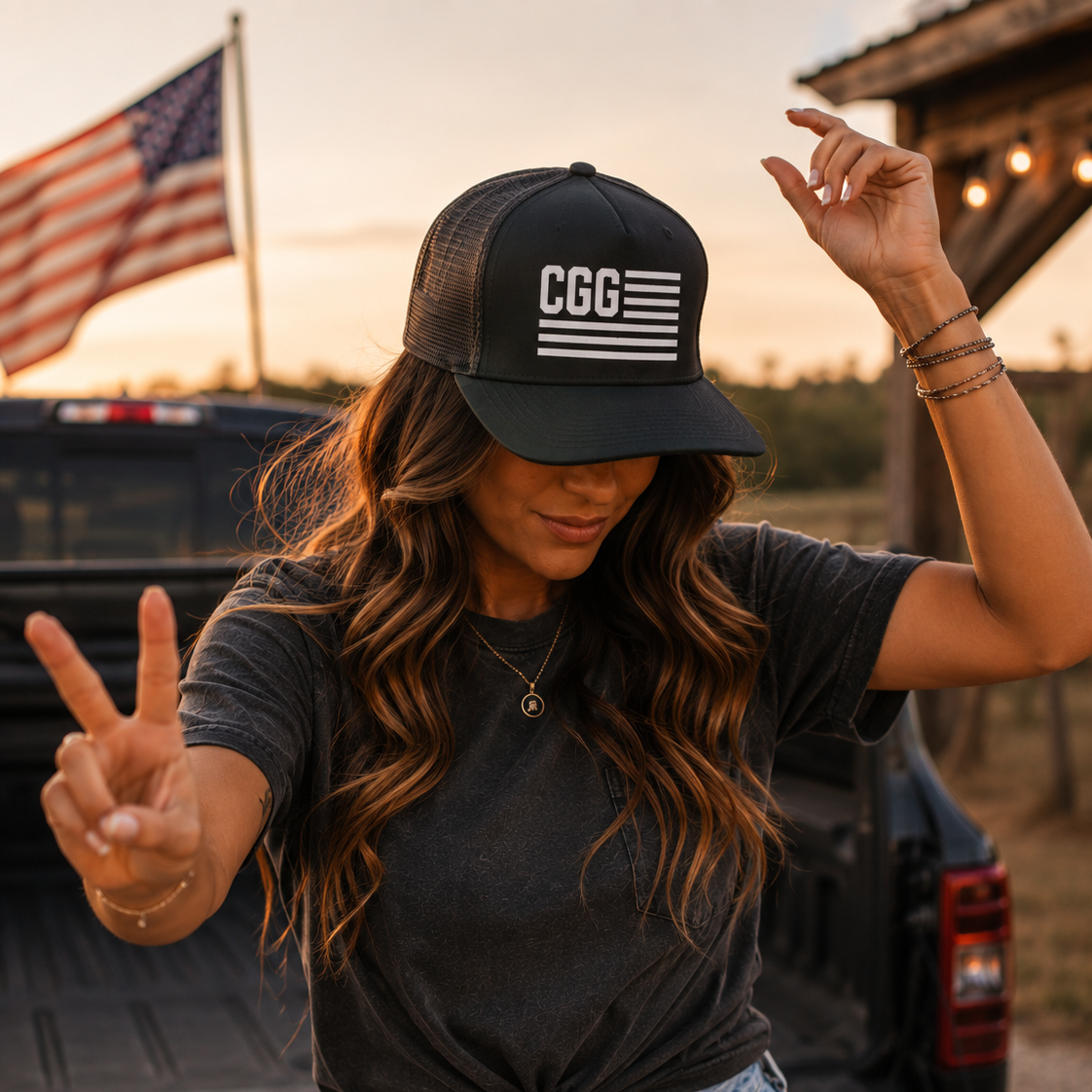 CGG FREEDOM FLAG Trucker