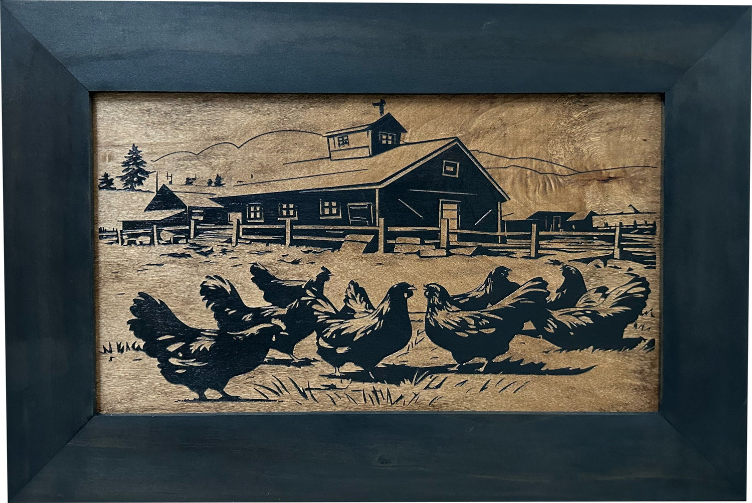 Chicken Farm Hidden Gun Safe - Handcrafted Gun Concealment Decor - Hidden Gun Shelf with Magnetic Lock for Quick Access - Hidden Wall Safe for Secure Storage - Made in USA
