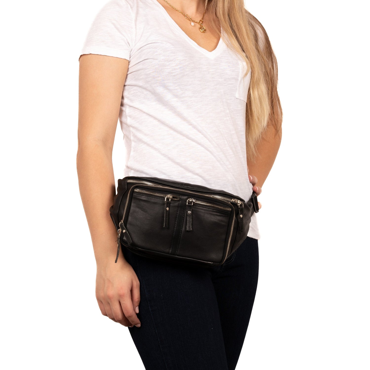 Concealed Carry Jessie Unisex Lambskin Belt Bag by DS Conceal