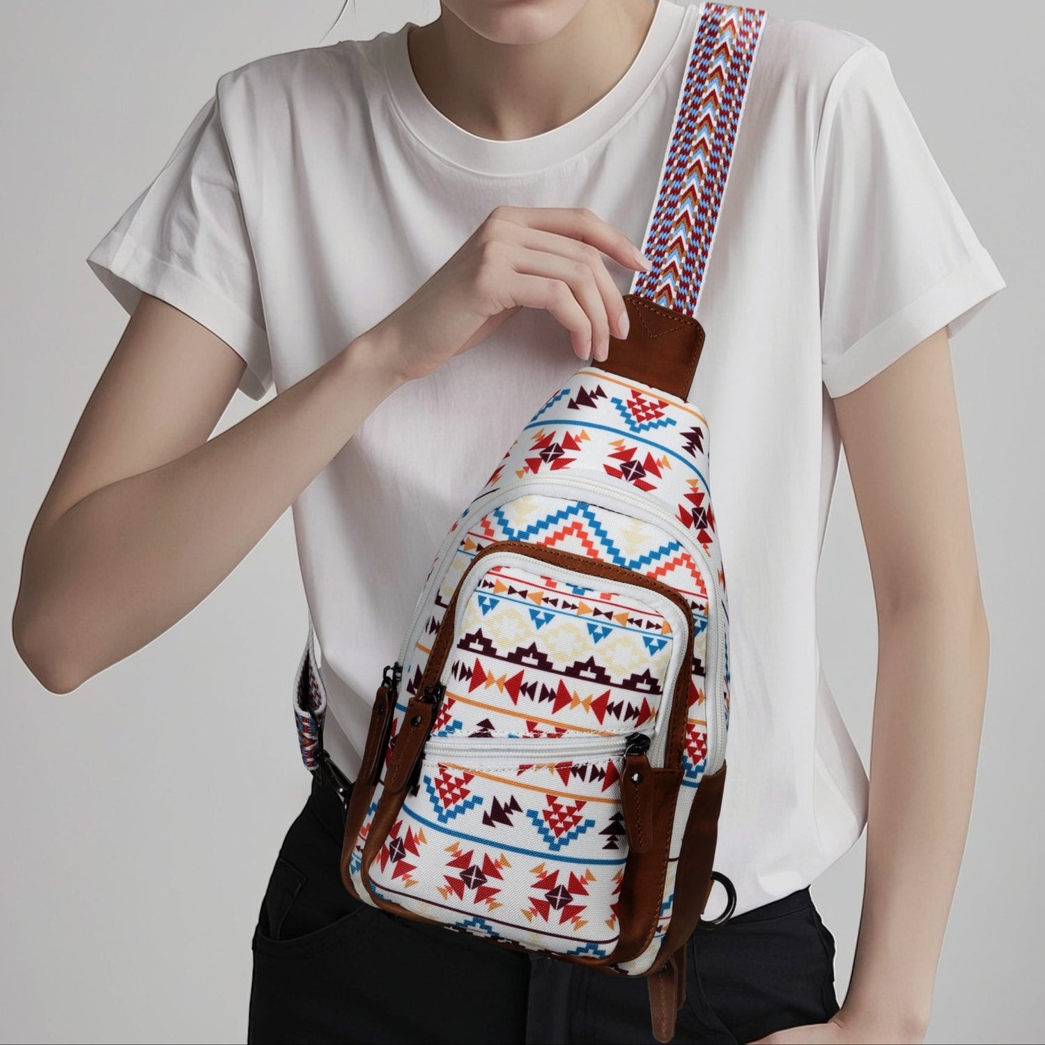 Concealed Carry Aztec Indie Canvas Sling by DS Conceal