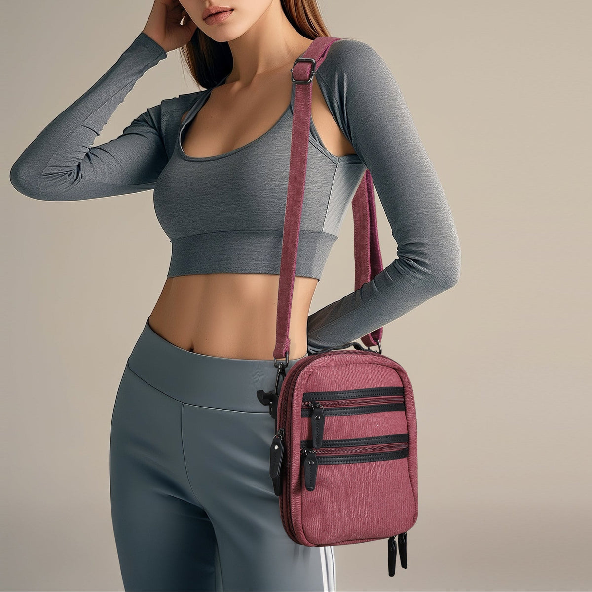 Concealed Carry Unisex Jax Canvas Crossbody by DS Conceal