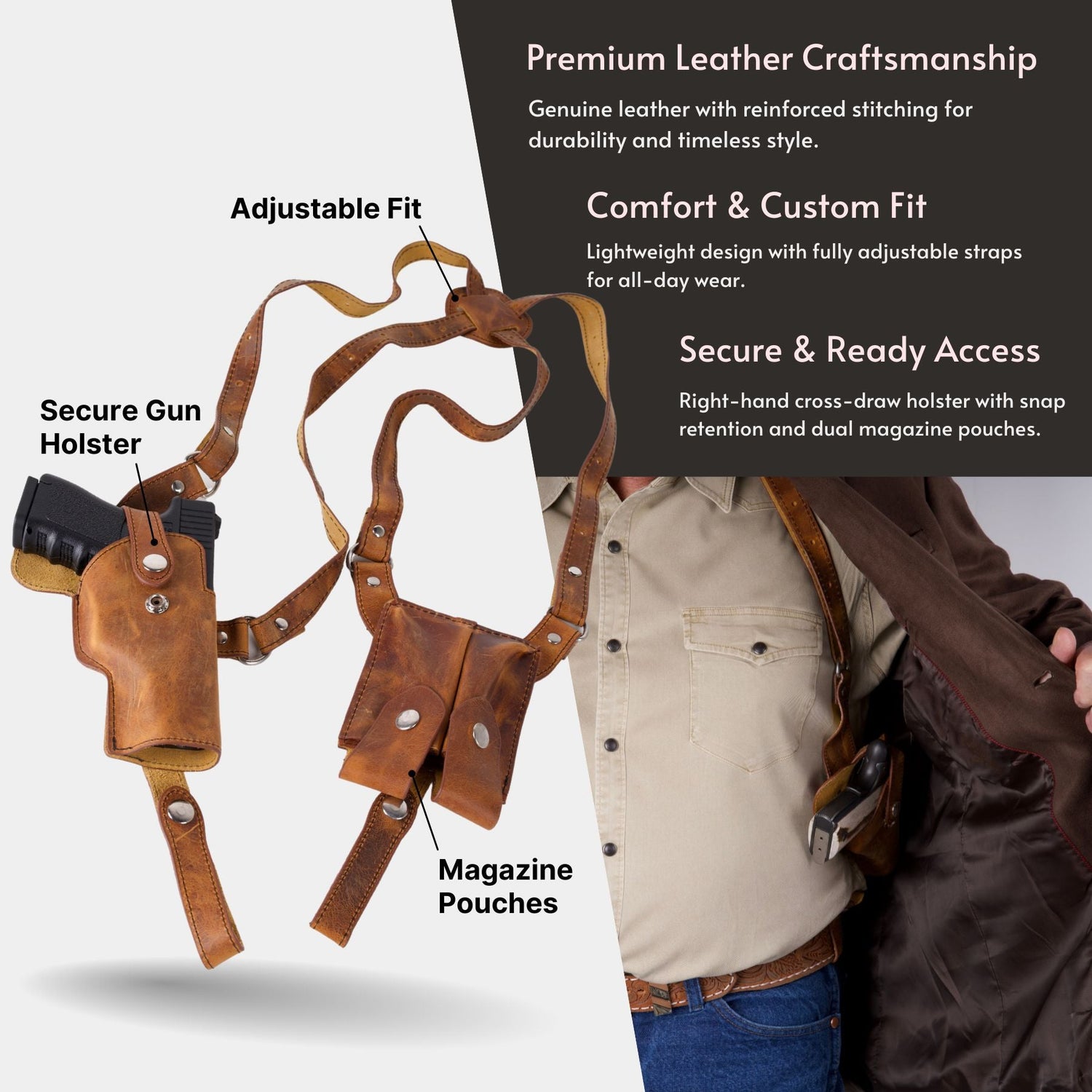 Leather Shoulder Holster by DS Conceal