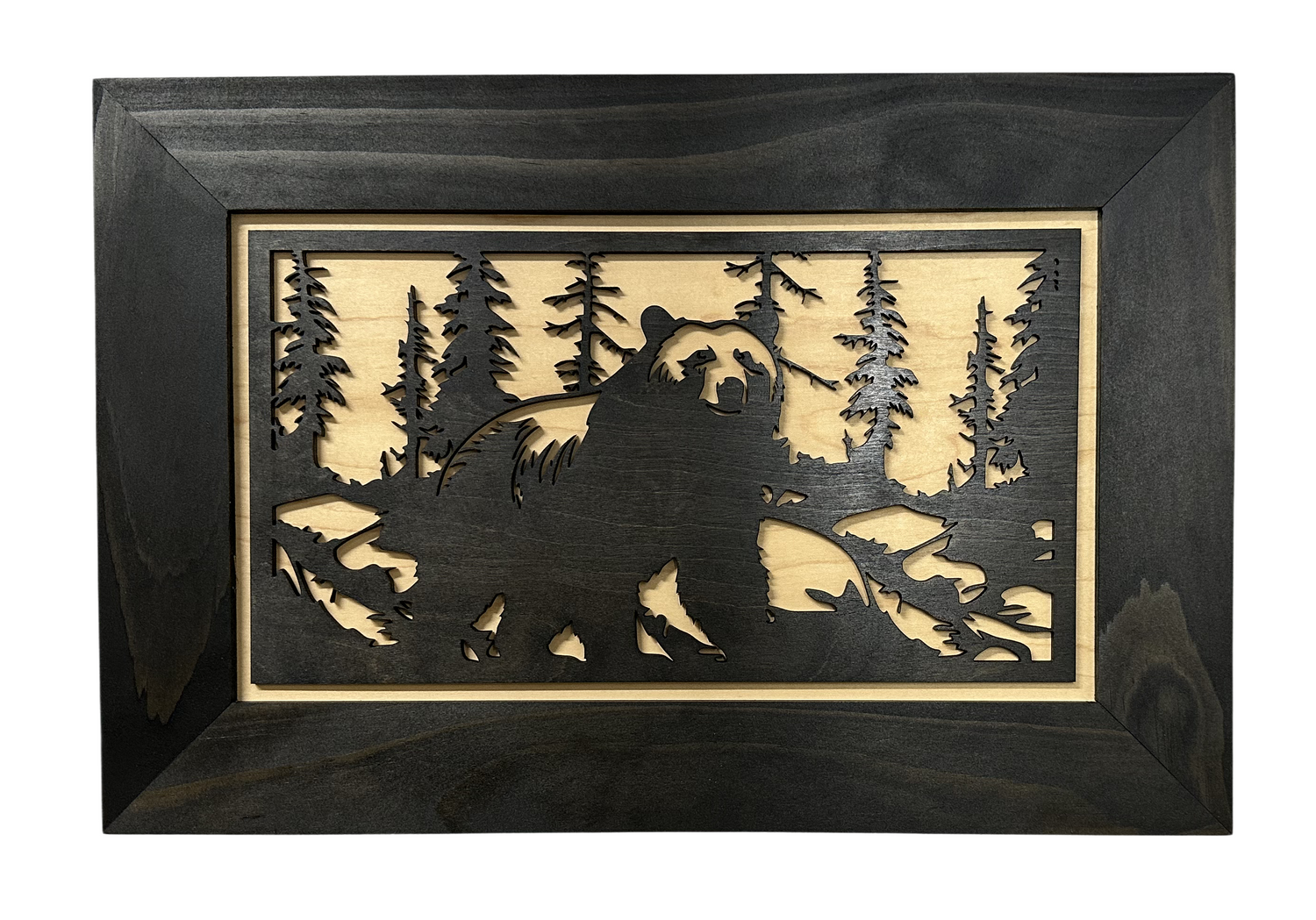 Hidden Gun Cabinet Black Bear Wall Decor β Concealed Furniture Secure Gun Cabinet