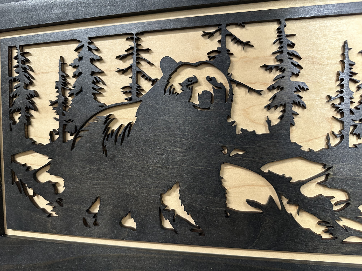 Hidden Gun Cabinet Black Bear Wall Decor β Concealed Furniture Secure Gun Cabinet