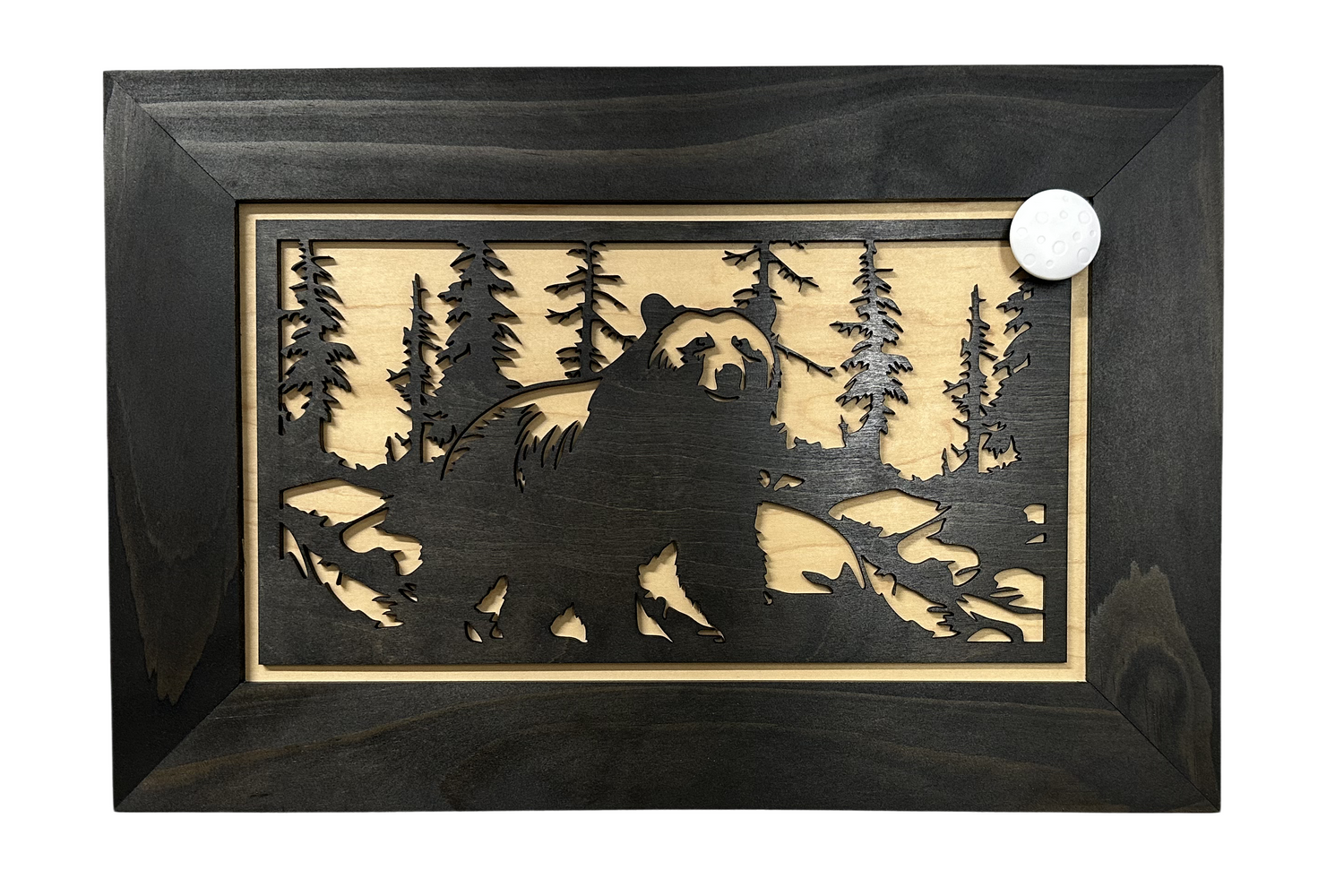 Hidden Gun Cabinet Black Bear Wall Decor β Concealed Furniture Secure Gun Cabinet