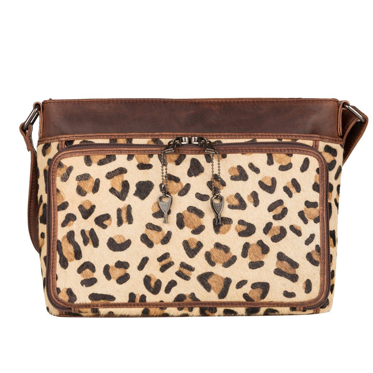 Concealed Carry Josie Indian Leopard Leather Crossbody by Lady Conceal