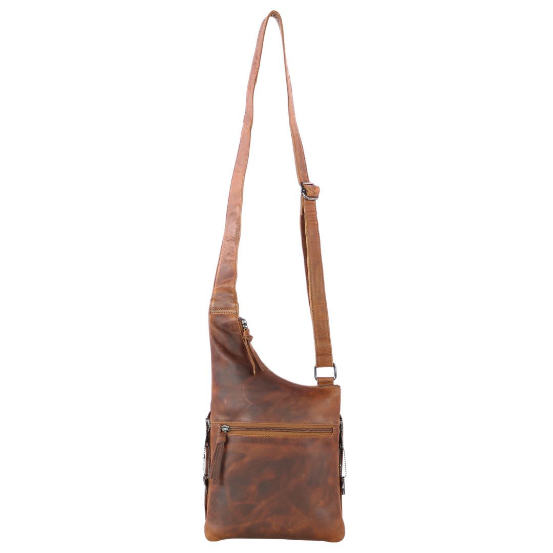 Concealed Carry Unisex Remi Leather Crossbody by Lady Conceal