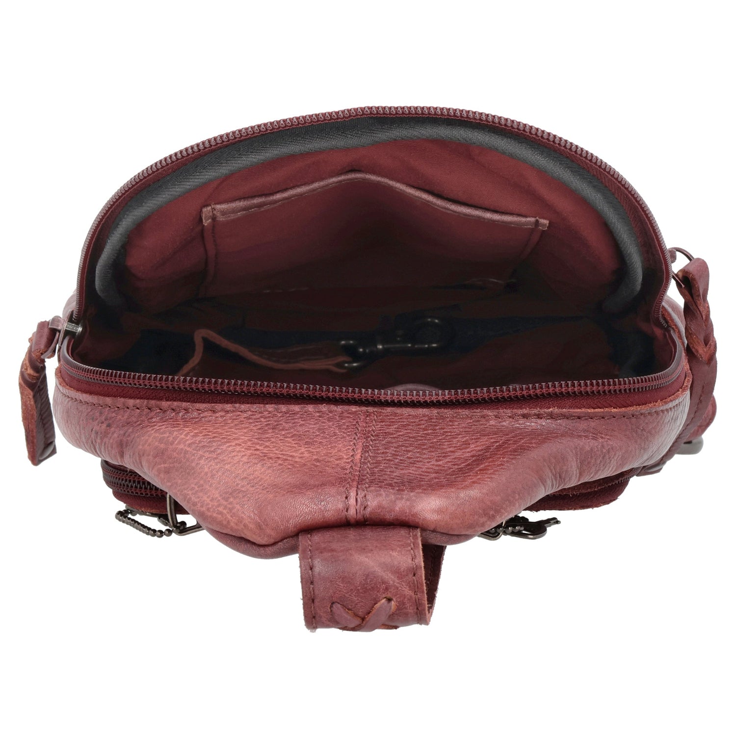 Concealed Carry Unisex Taylor Sling Leather Backpack by Lady Conceal