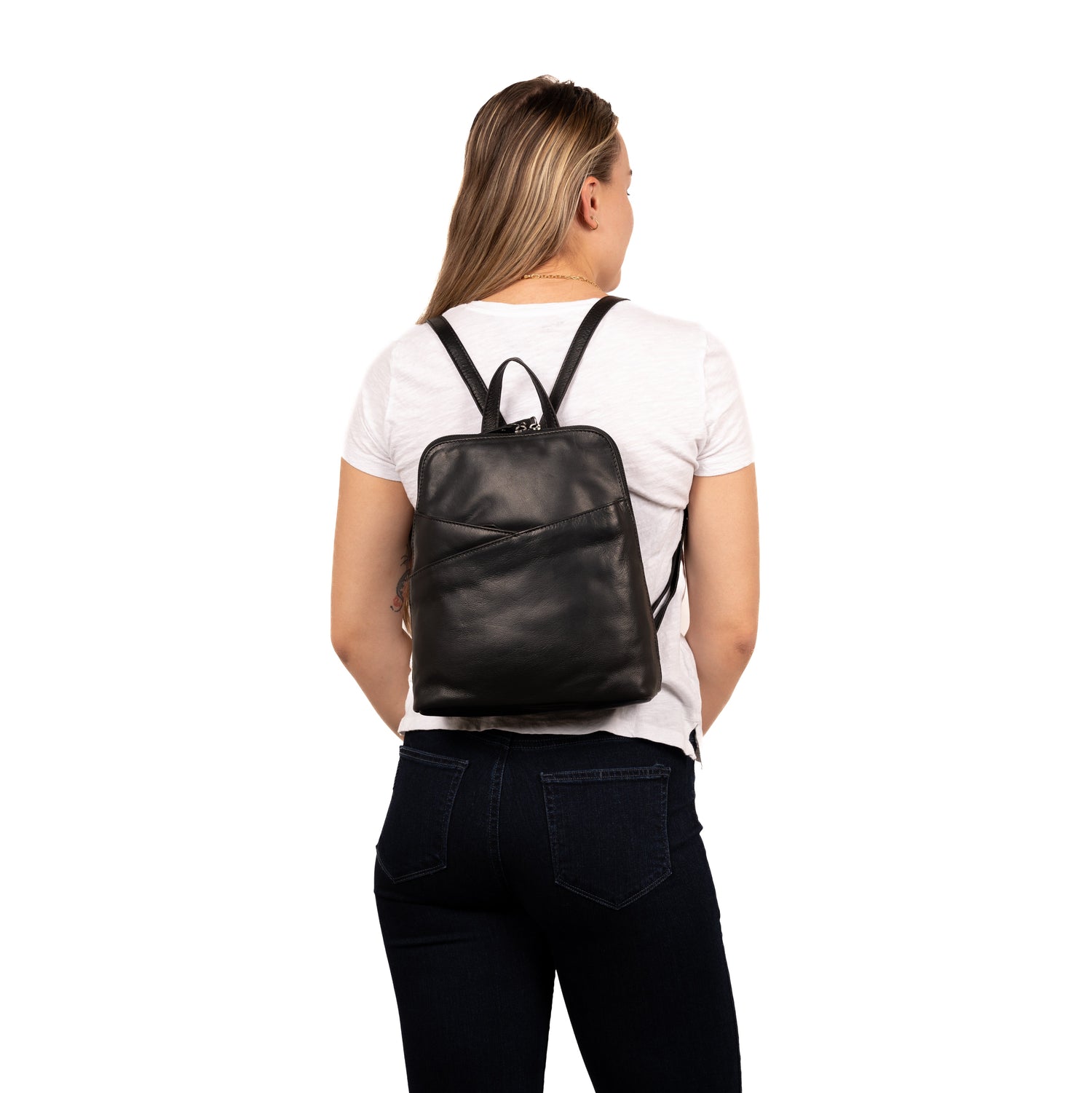 Concealed Carry Jayden Leather Backpack by Lady Conceal