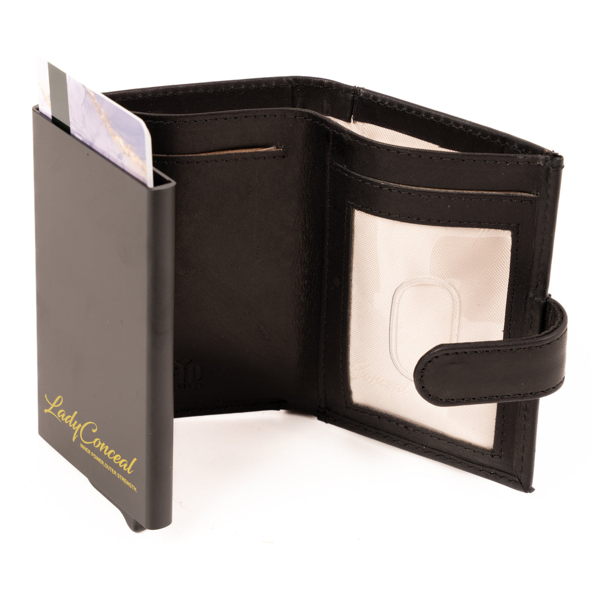 Nova RFID Compact Leather Wallet by Lady Conceal