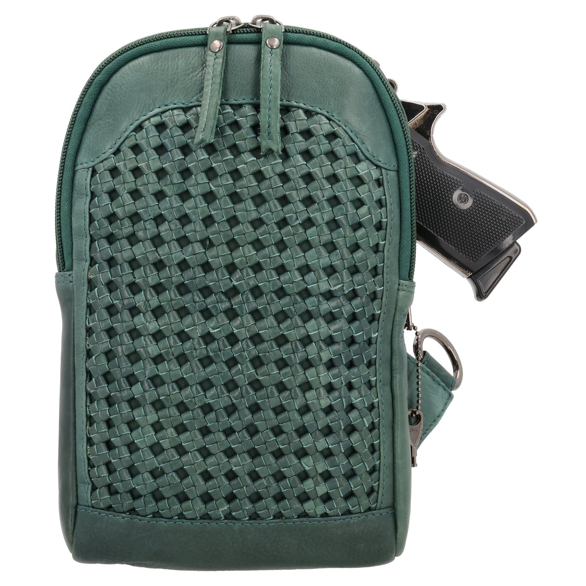 Concealed Carry Bristol Sling Leather Backpack by Lady Conceal