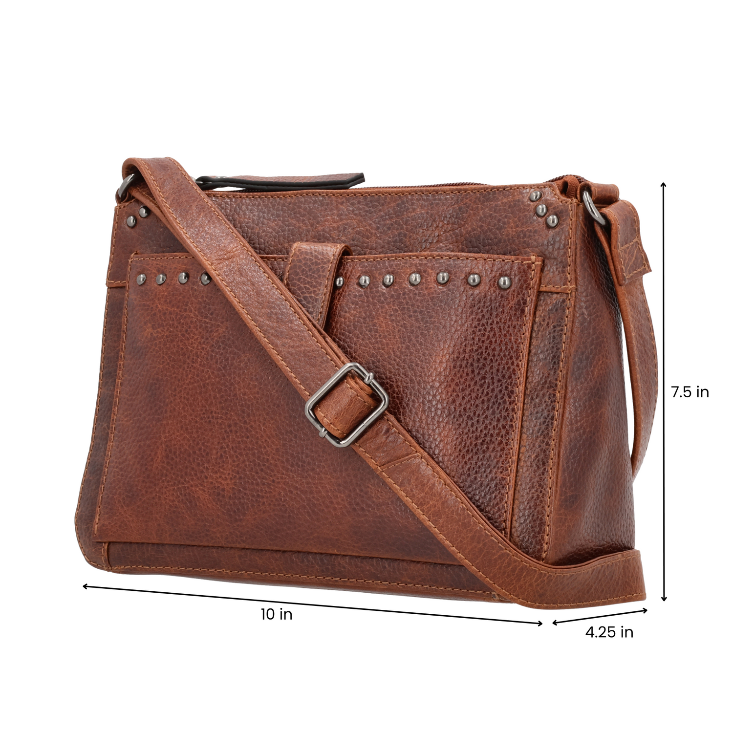 Concealed Carry Leah Buffalo Leather Crossbody w/Wallet by Lady Conceal