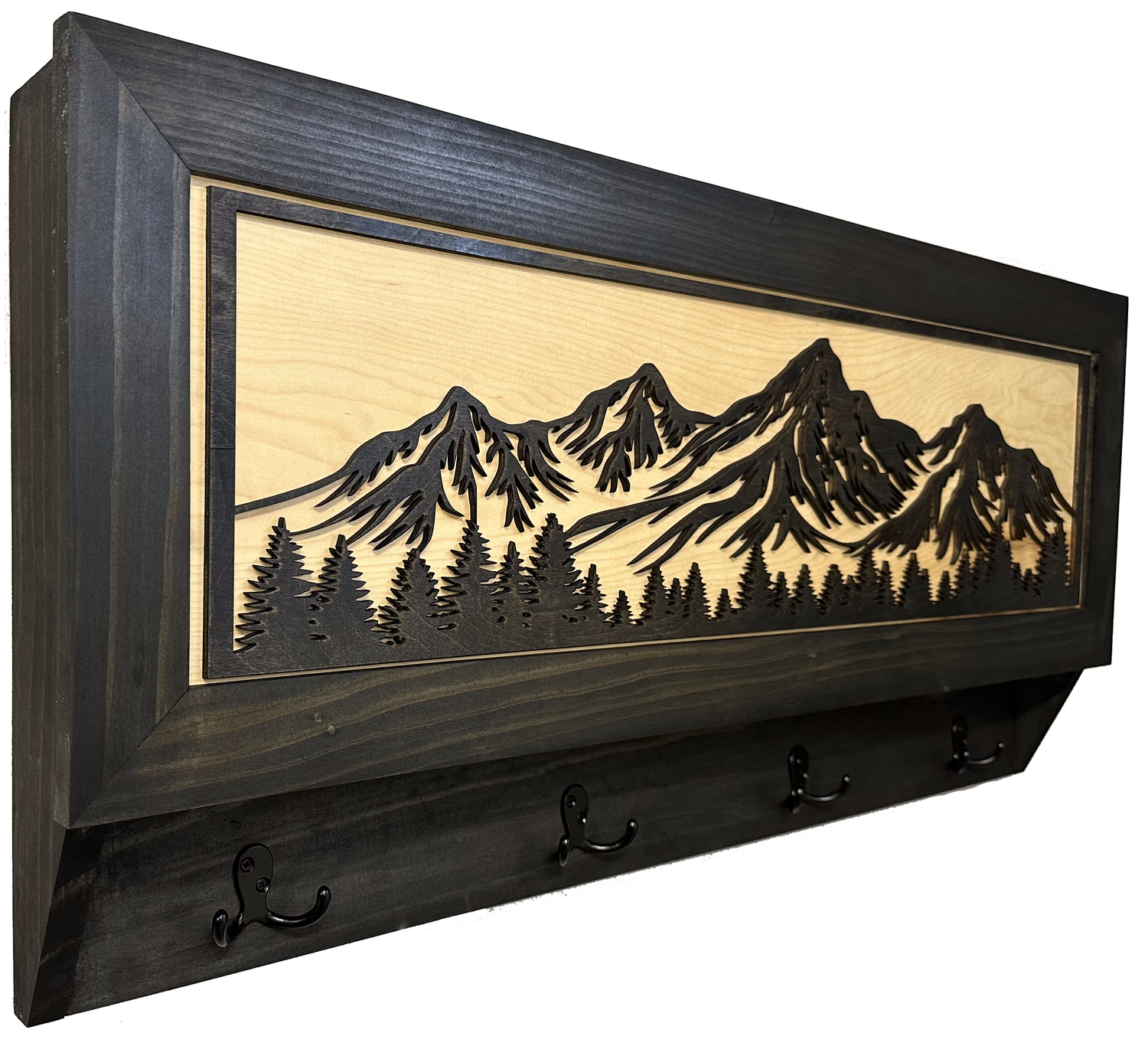Mountain Scene Concealed Gun Storage Coat, Key, Bag Storage