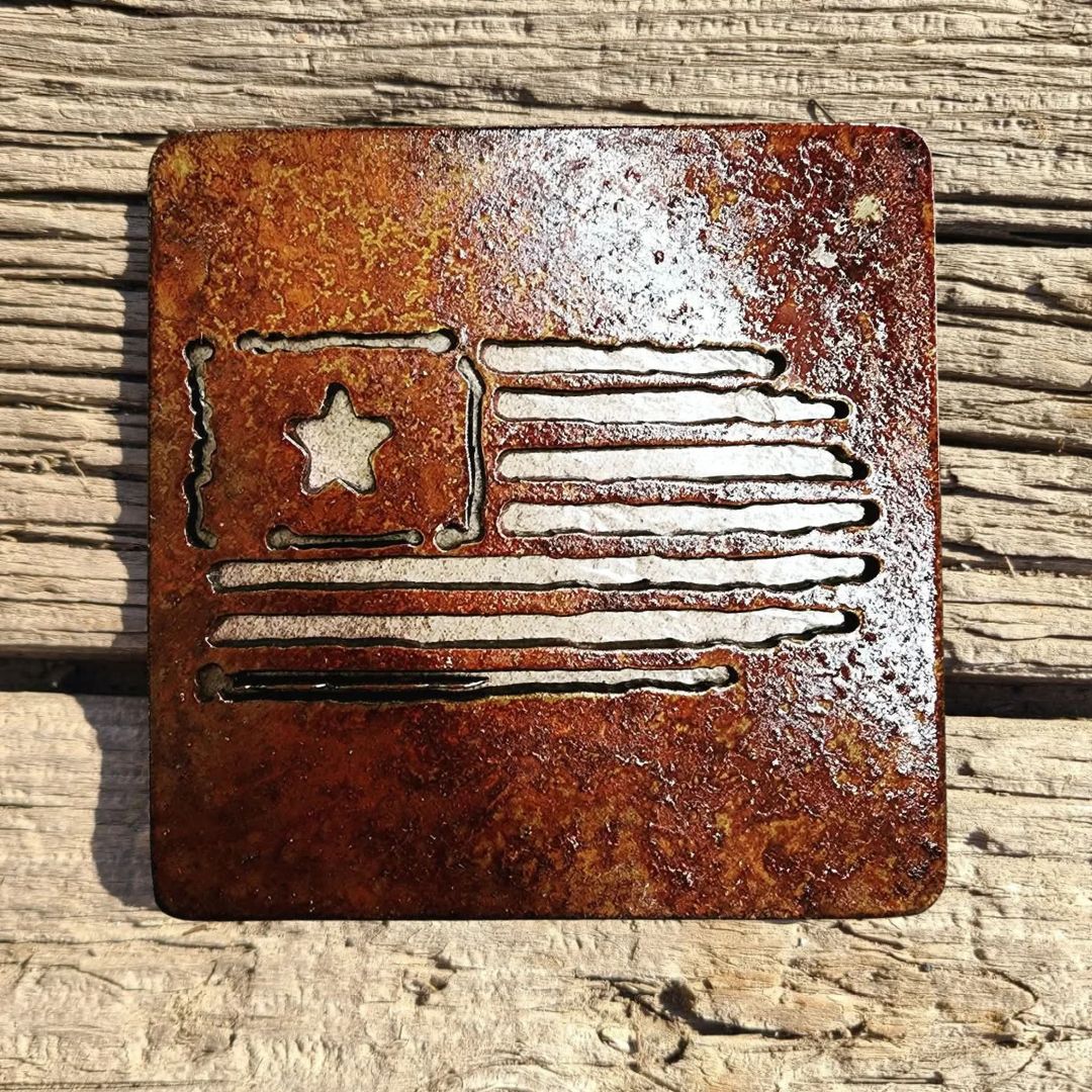 Hand Crafted Steel Coasters | Set of 4