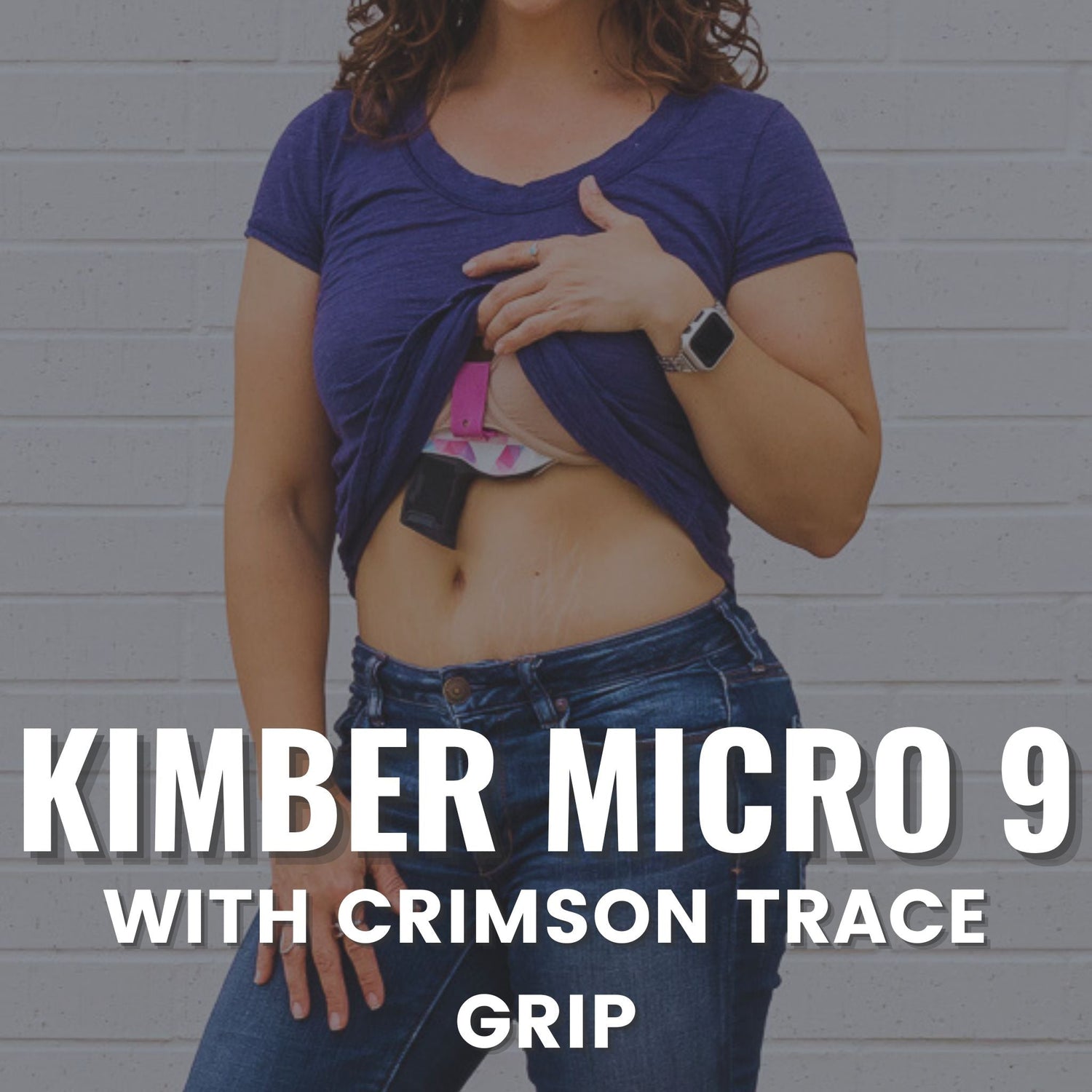 Kimber Micro 9 with Crimson Trace Grips Flashbang Bra Holster