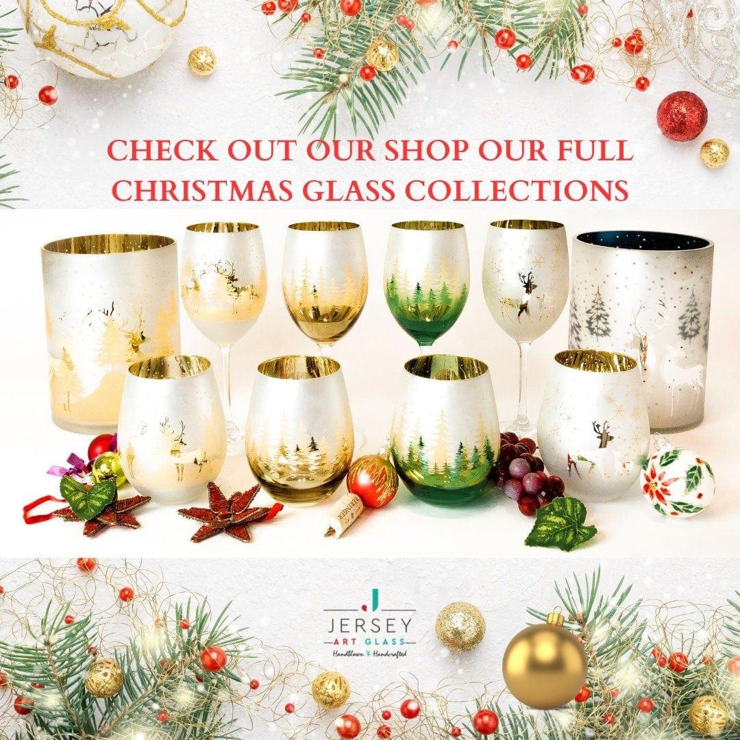 Gold & Silver Deer Stemless Wine Glasses