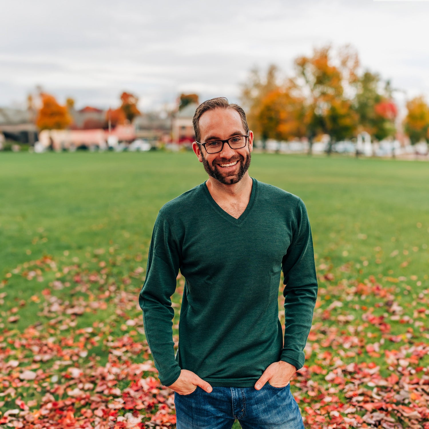 Midweight - Men's Long Sleeve V-Neck 100% Merino Wool