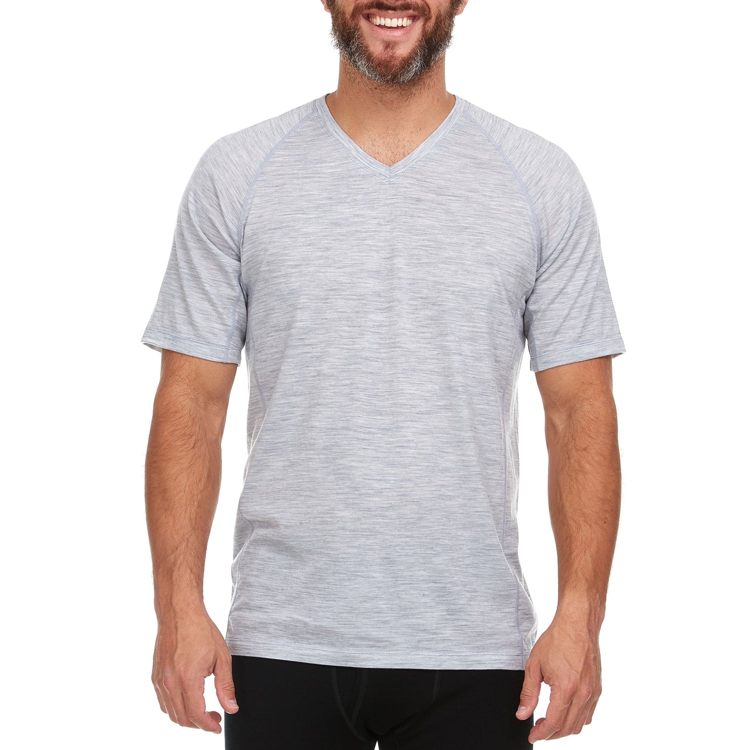 Microweight - Men's Wool V-Neck T-Shirt Woolverino