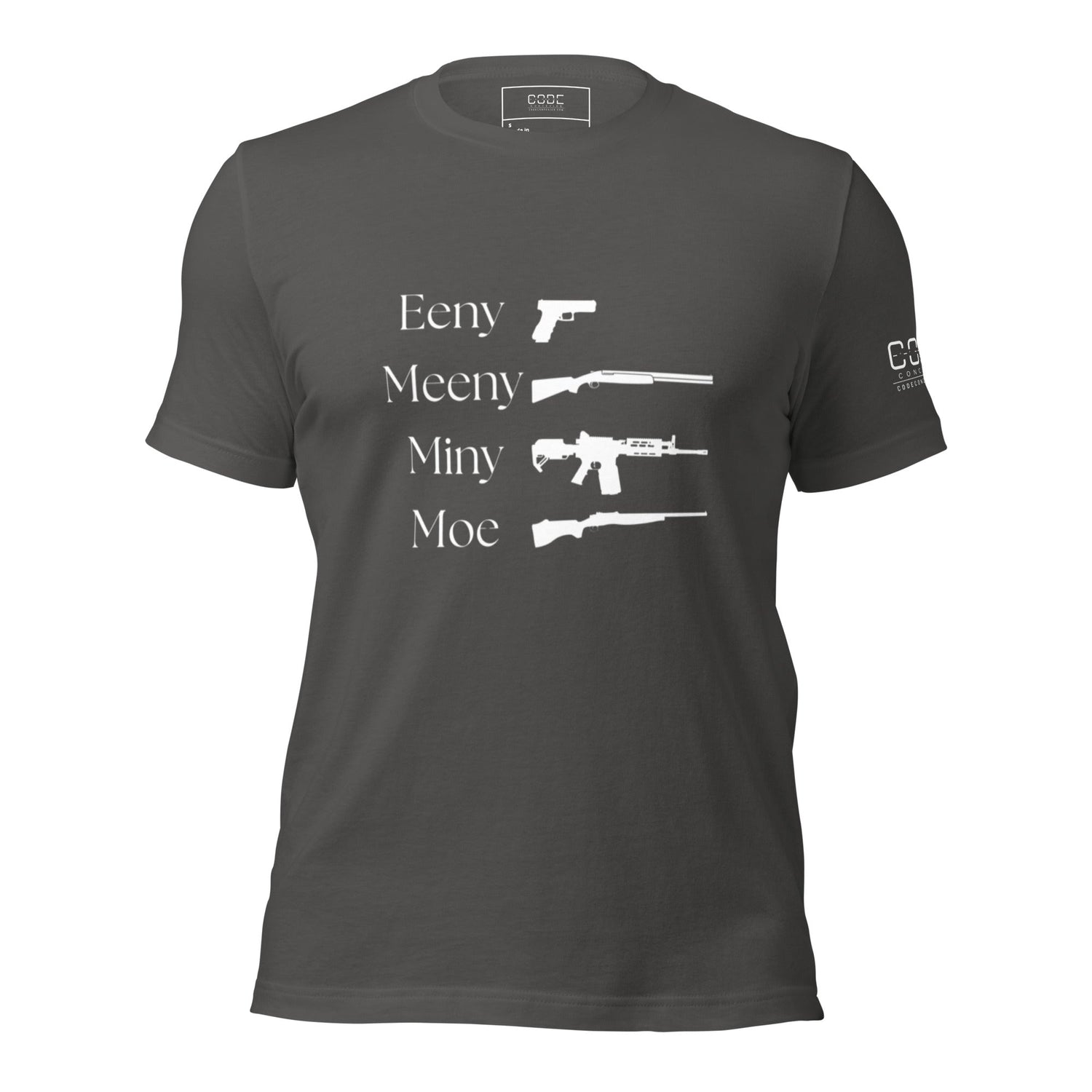 Eeny, Meeny, Miny, Moe - Unisex t-shirt - Dark