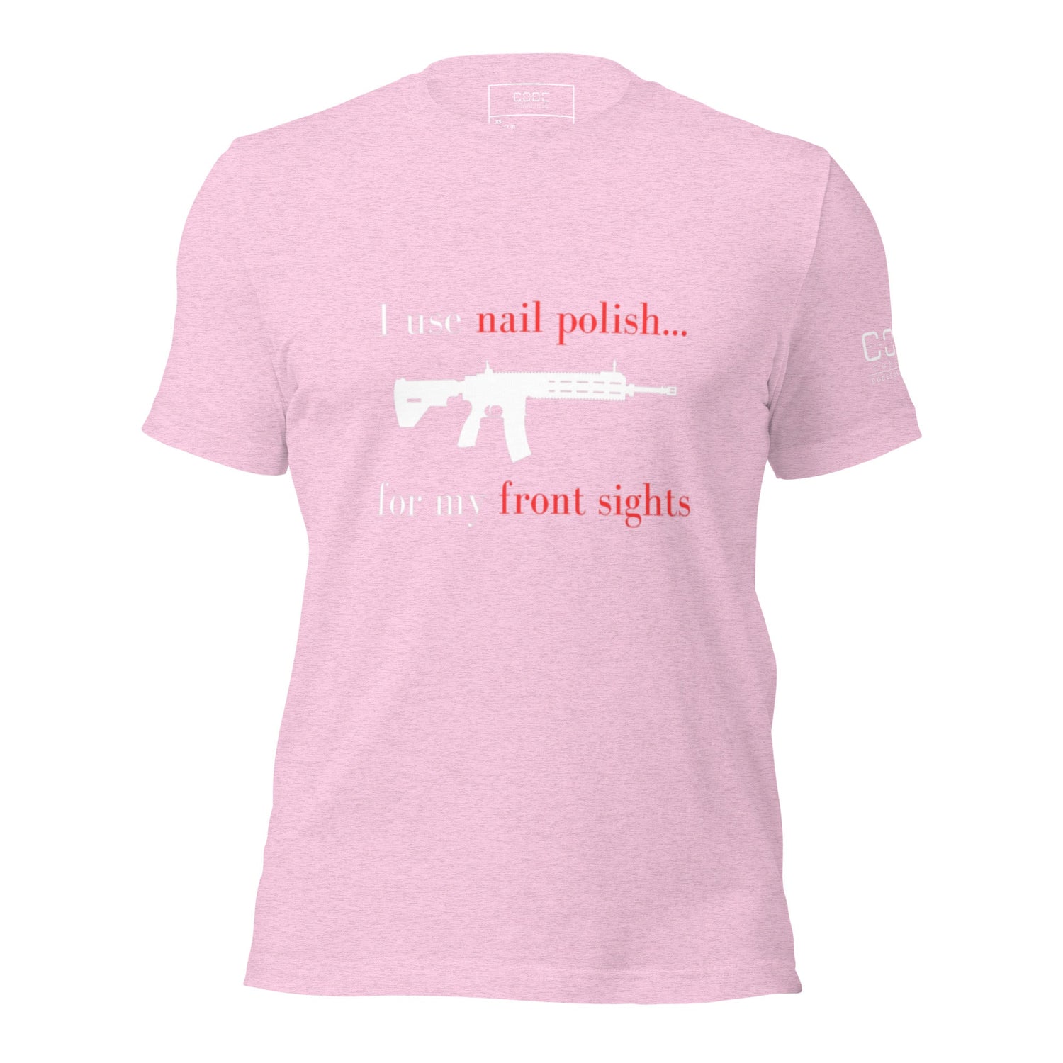 I use nail polish...for my front sights - Unisex t-shirt - Dark
