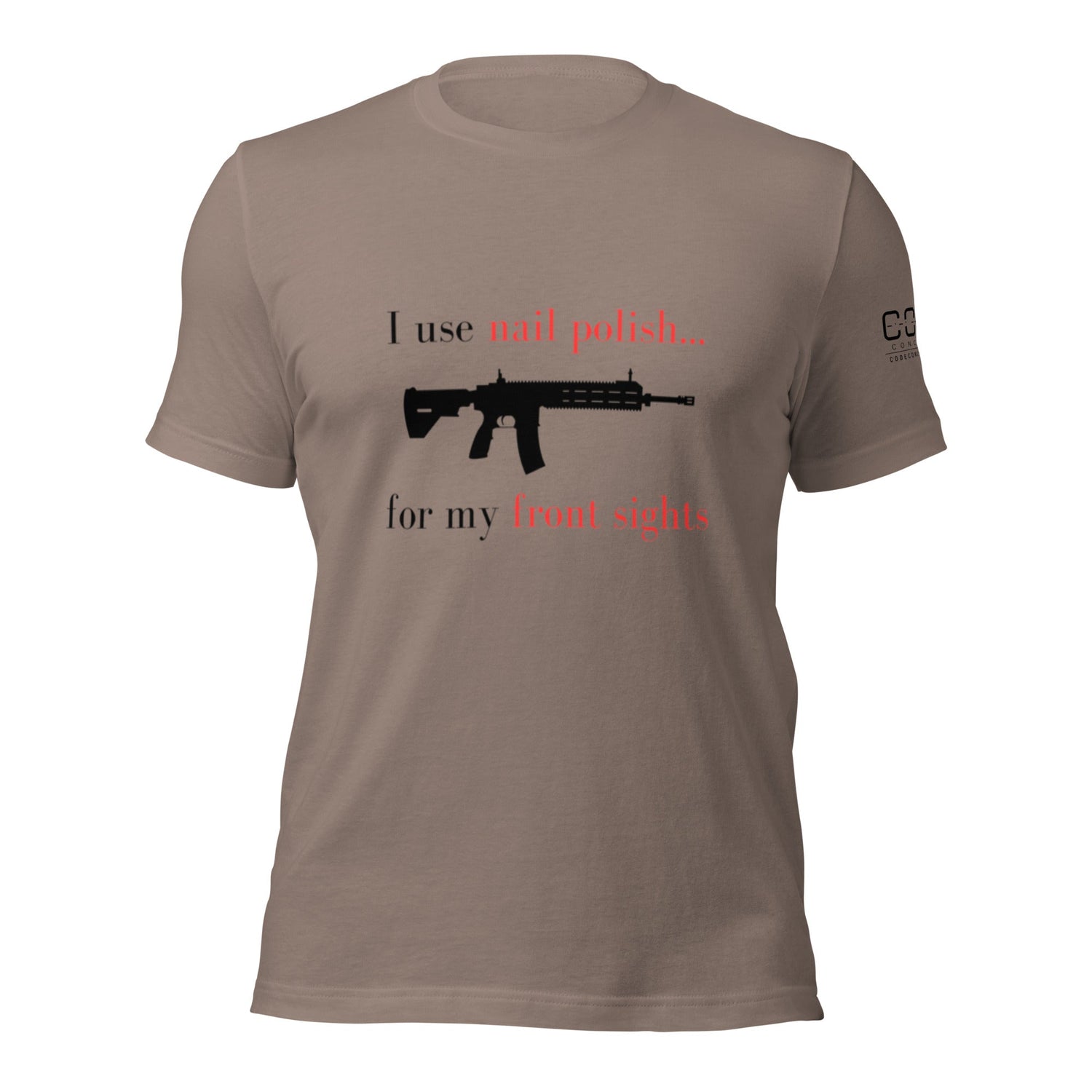 I use nail polish...for my front sights - Unisex t-shirt - Light