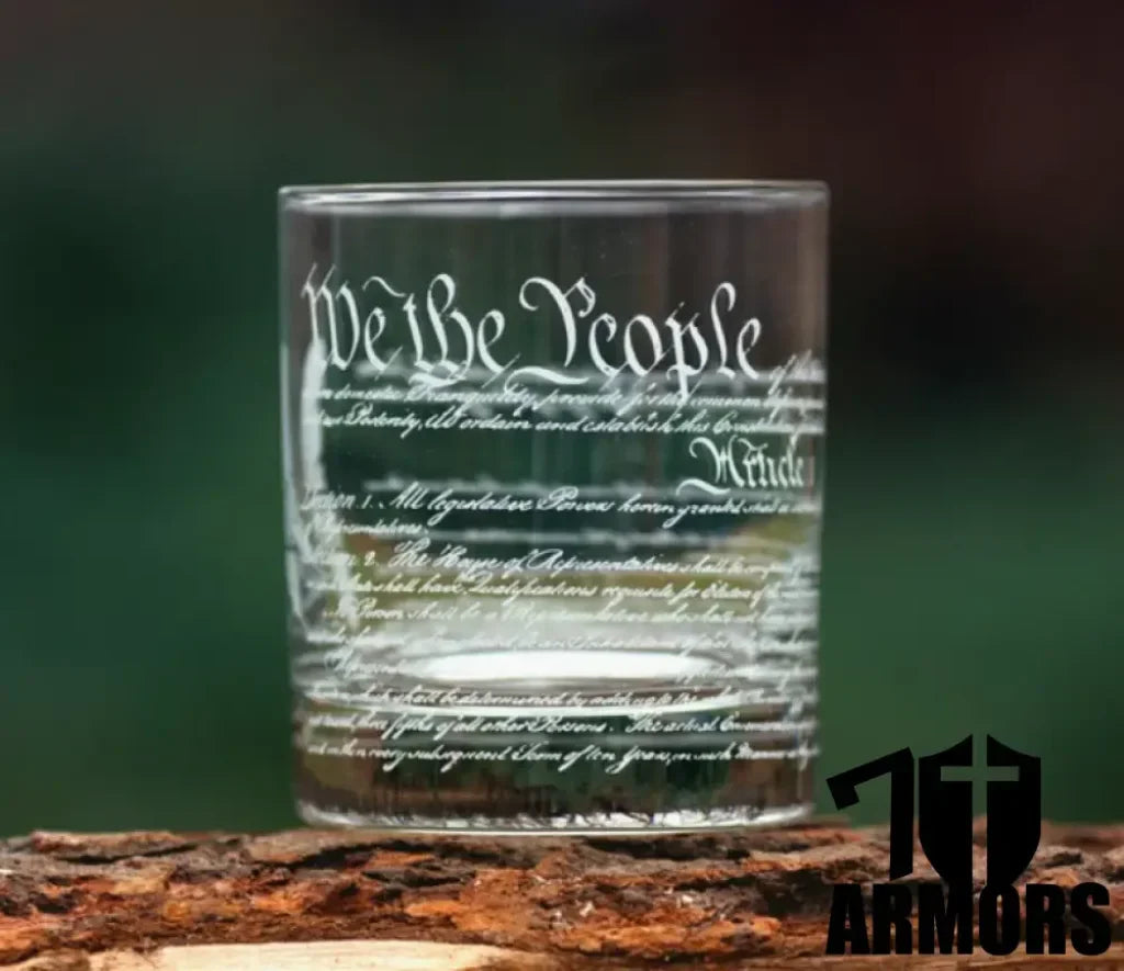WE THE PEOPLE WHISKEY GLASS