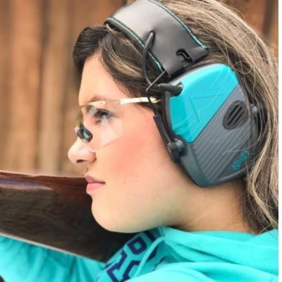 Shoot in Style. Eye and Ear Protection by Girls with Guns Made by Allen Company