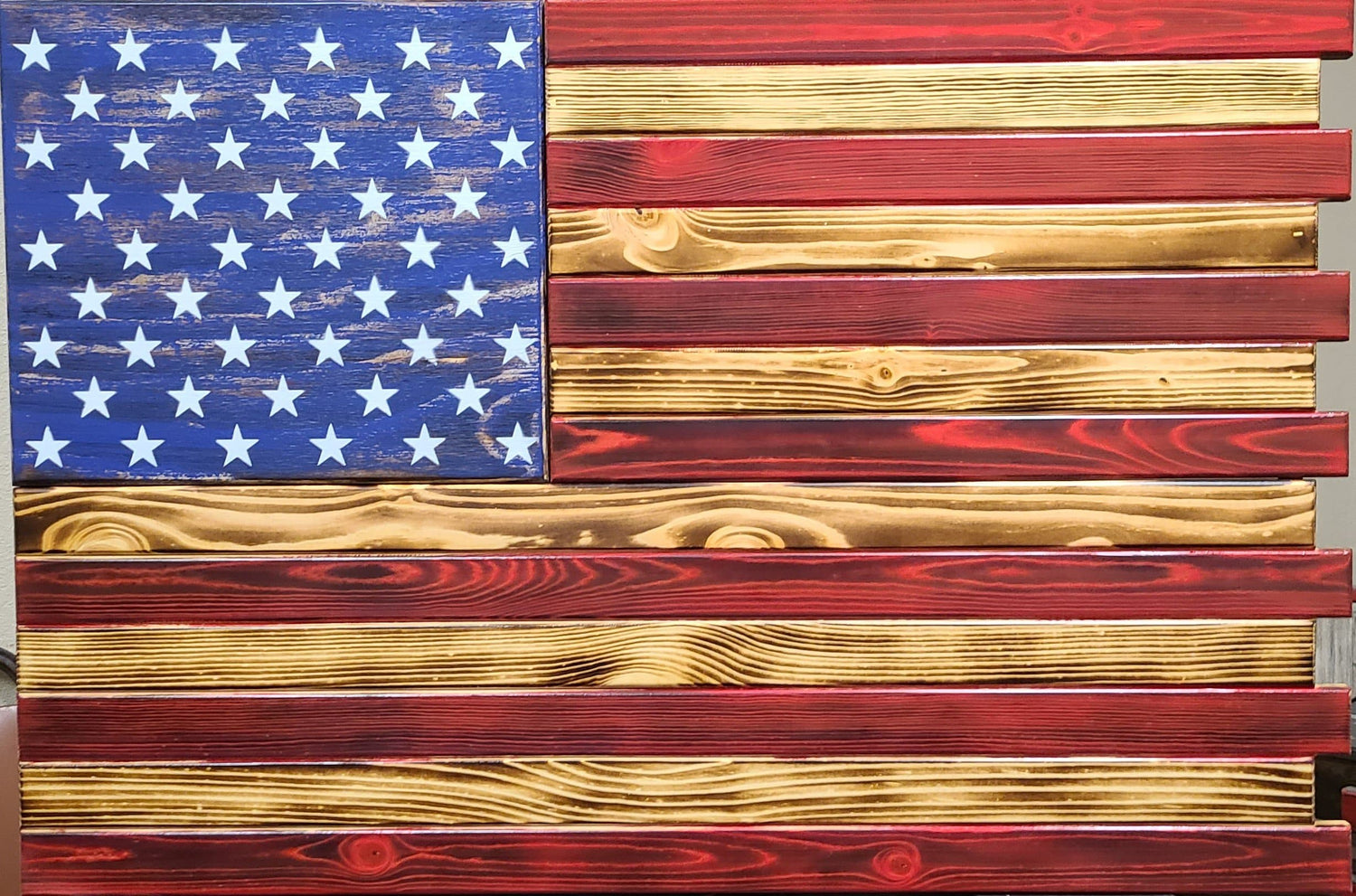 Large American Flag Gun Concealment Case with 2 Compartments