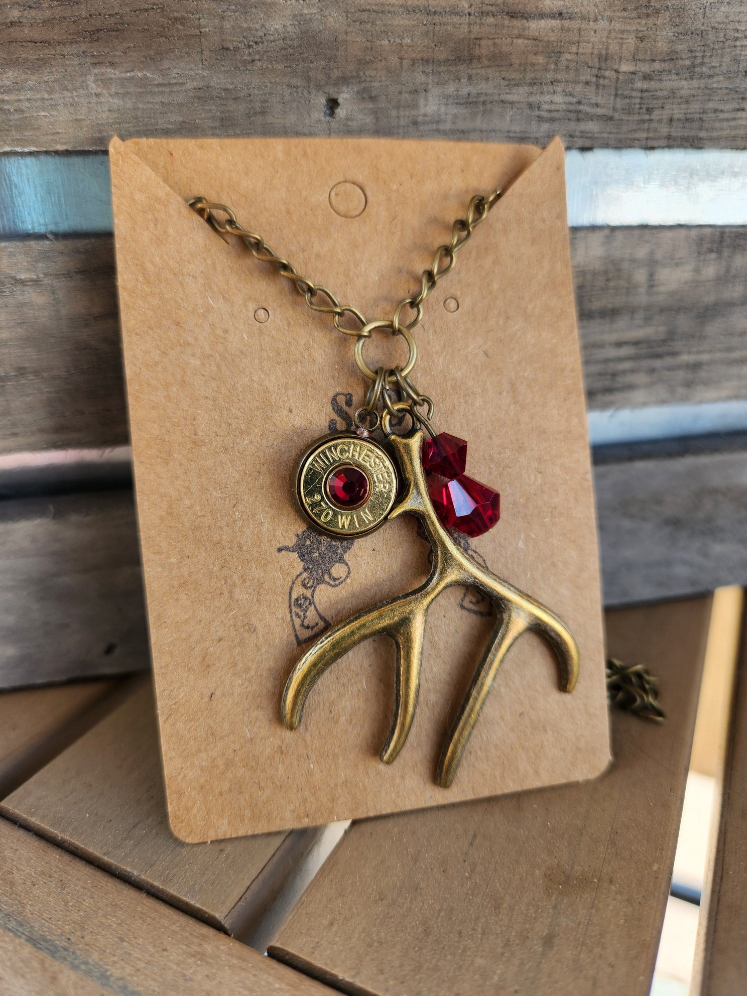 Antler & Head stamp Necklace