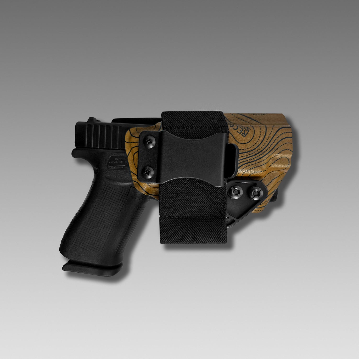 QAPS LOW PROFILE CORDURA® CONCEALMENT BAG (SMALL) VELCRO FRONT BLACK WITH IWB ADAPTER