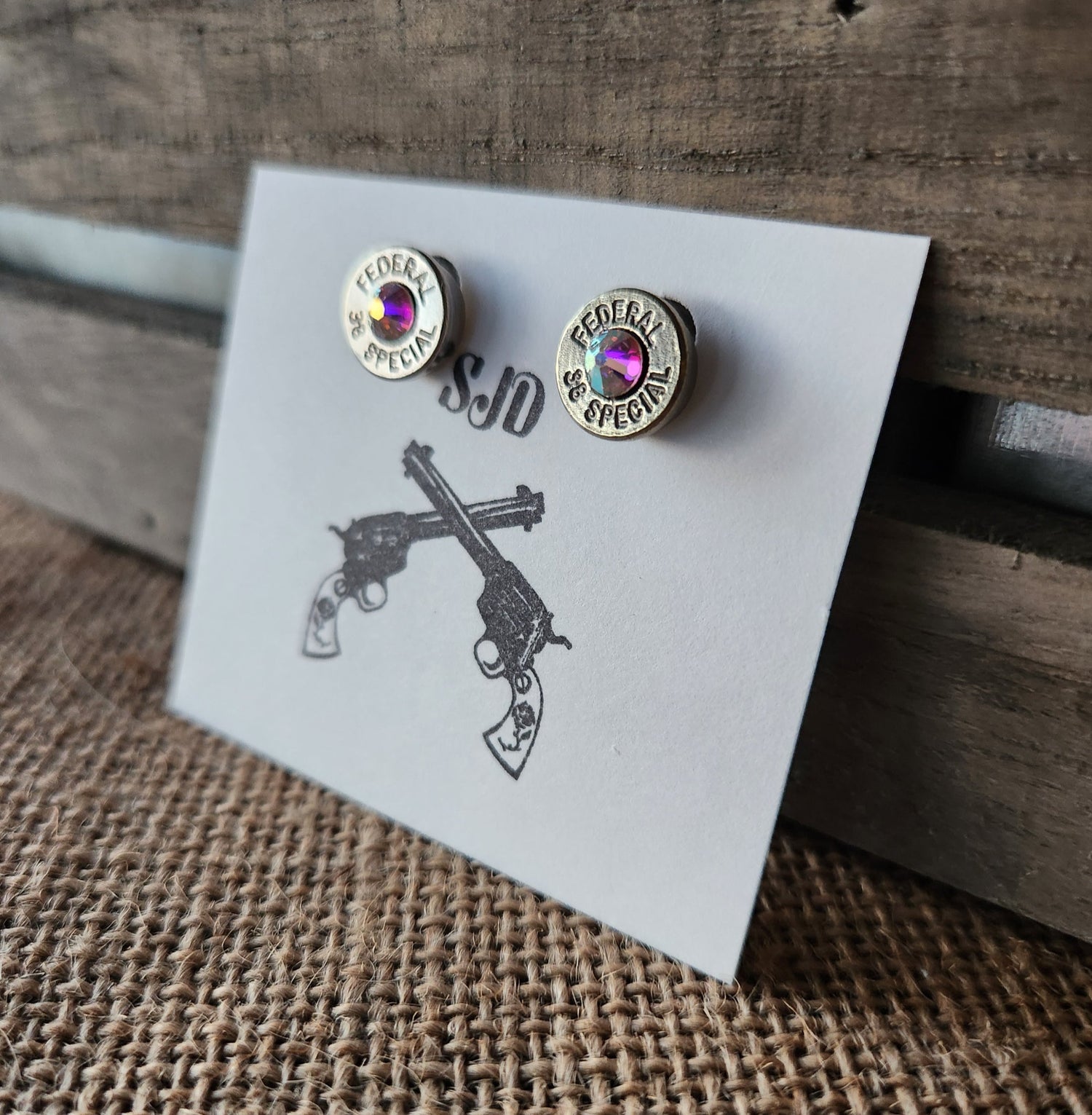 Head stamp Stud Earrings