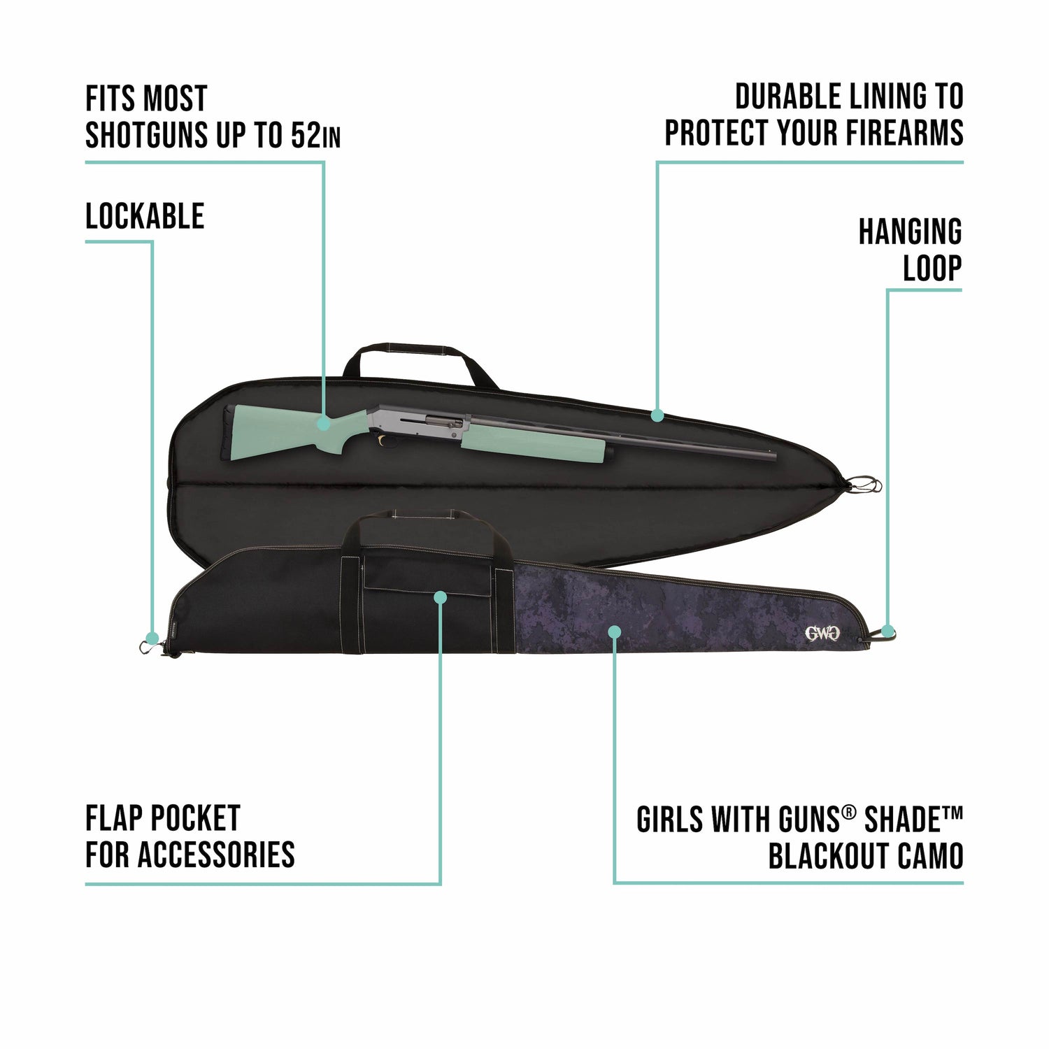 Midnight Lockable Shotgun Case