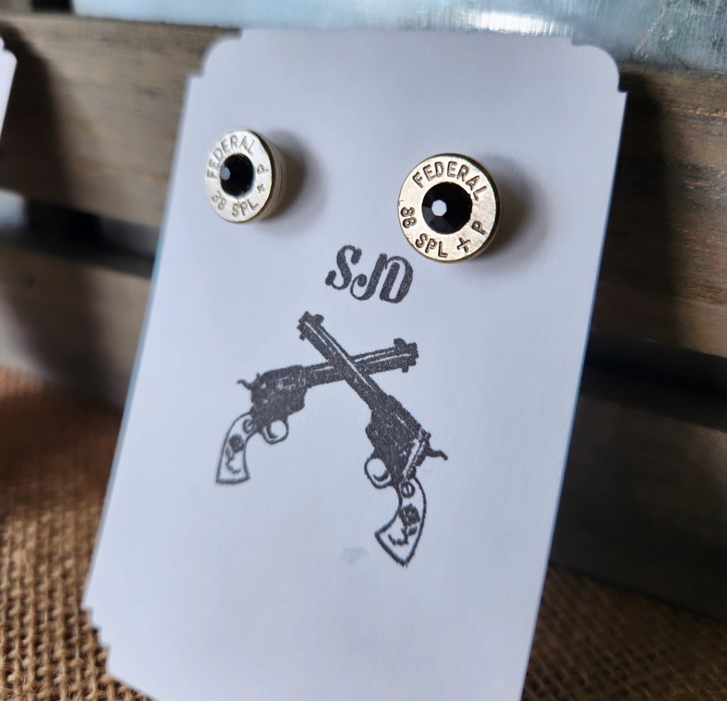 Head Stamp Stud Earrings