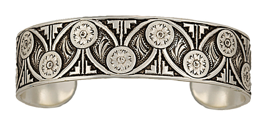 Antiqued Southwestern Garden Path Cuff Bracelet