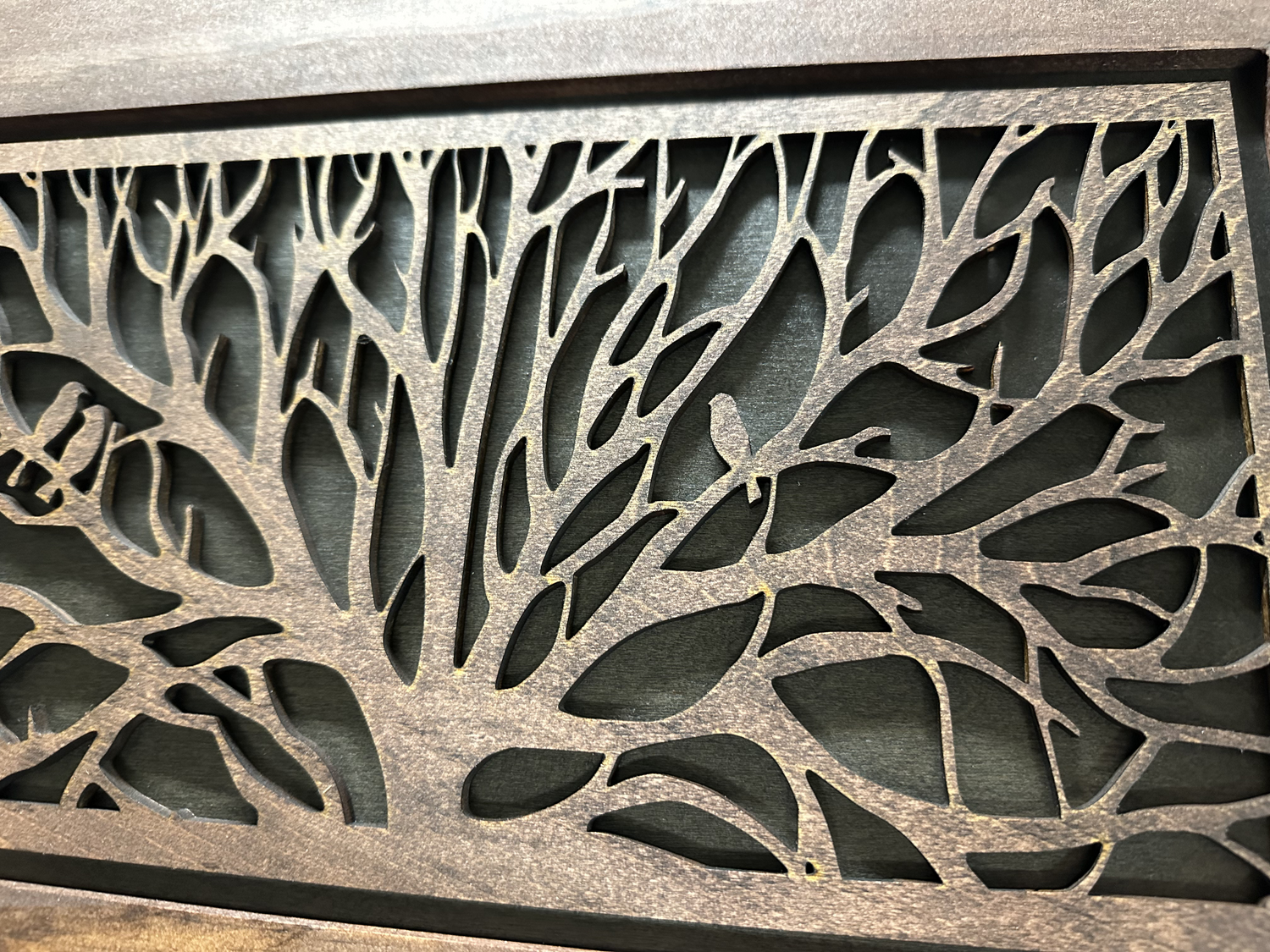 Birds in a Tree Gun Concealment Decor - Handcrafted Wooden Gun Cabinets - Gun Shelf Hidden Storage for Rifles, Shotguns, & Handguns - Quick Access Hidden Wall Safe
