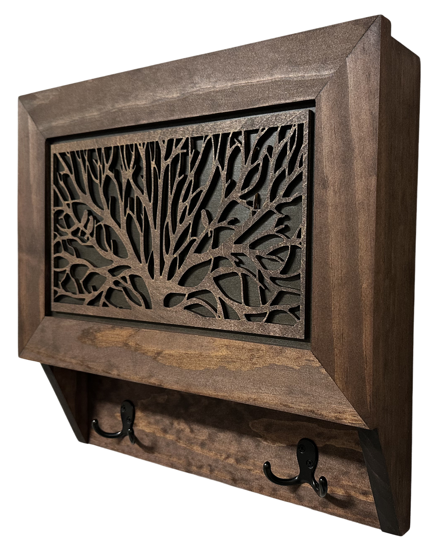 Birds in a Tree Gun Concealment Decor - Handcrafted Wooden Gun Cabinets - Gun Shelf Hidden Storage for Rifles, Shotguns, & Handguns - Quick Access Hidden Wall Safe