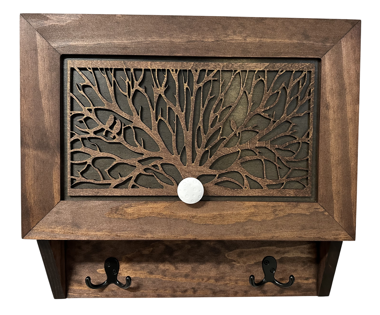 Birds in a Tree Gun Concealment Decor - Handcrafted Wooden Gun Cabinets - Gun Shelf Hidden Storage for Rifles, Shotguns, & Handguns - Quick Access Hidden Wall Safe