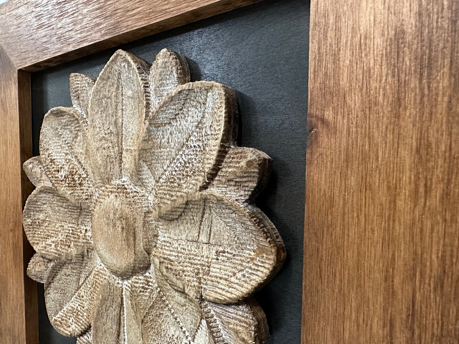 Wild Flower Hidden Gun Storage Wall Decor - Handcrafted Gun Concealment Furniture - Quick Access Handgun Safe with Magnetic Lock - Secure Hidden Wall Safe - USA Made (Black)