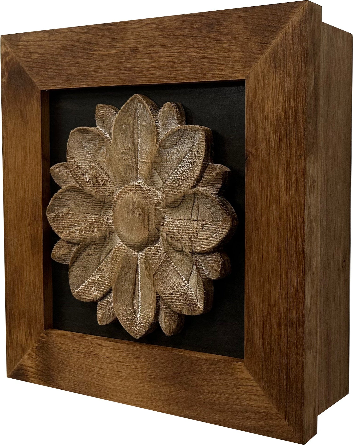 Wild Flower Hidden Gun Storage Wall Decor - Handcrafted Gun Concealment Furniture - Quick Access Handgun Safe with Magnetic Lock - Secure Hidden Wall Safe - USA Made (Black)