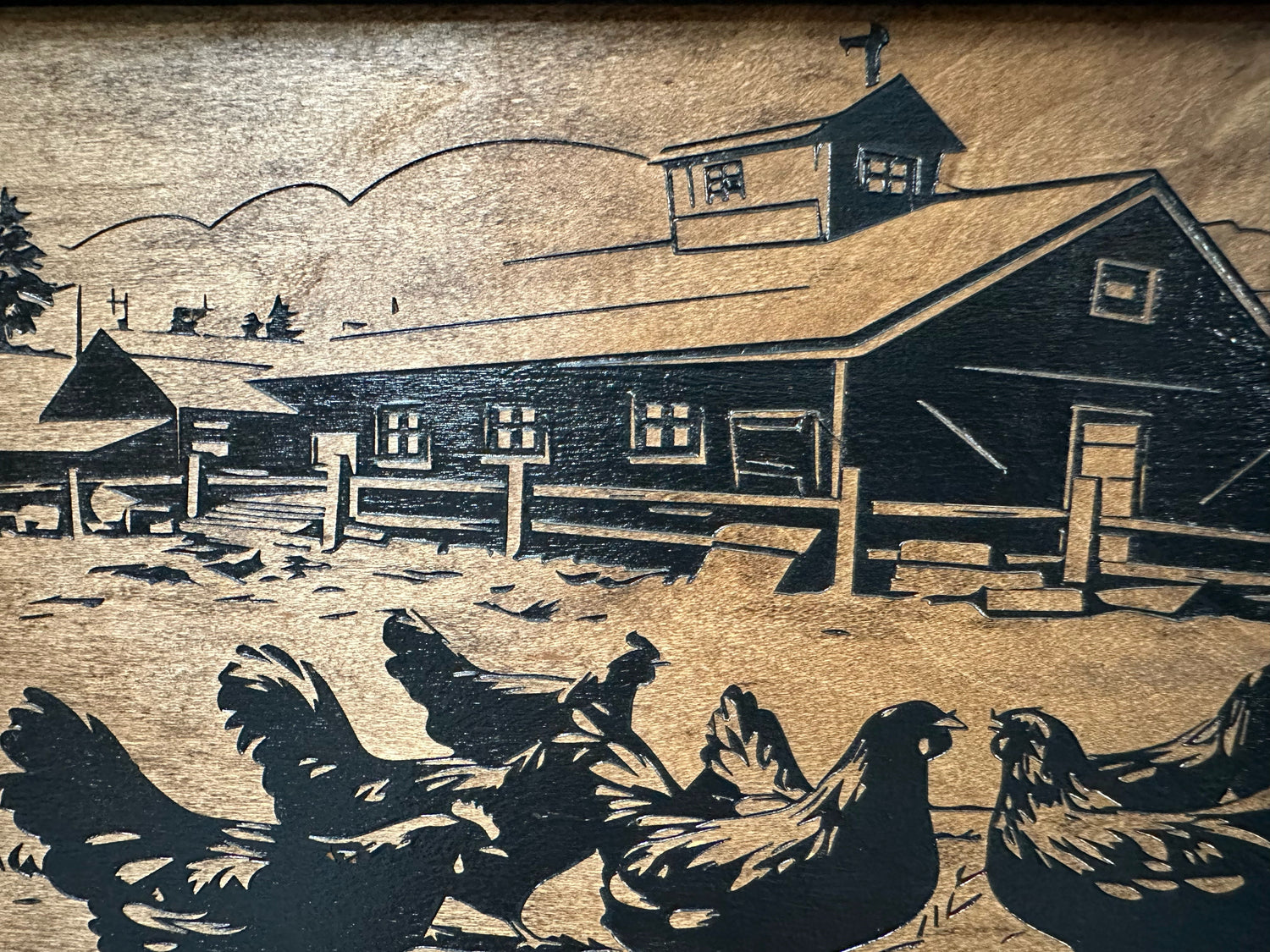 Chicken Farm Hidden Gun Safe - Handcrafted Gun Concealment Decor - Hidden Gun Shelf with Magnetic Lock for Quick Access - Hidden Wall Safe for Secure Storage - Made in USA