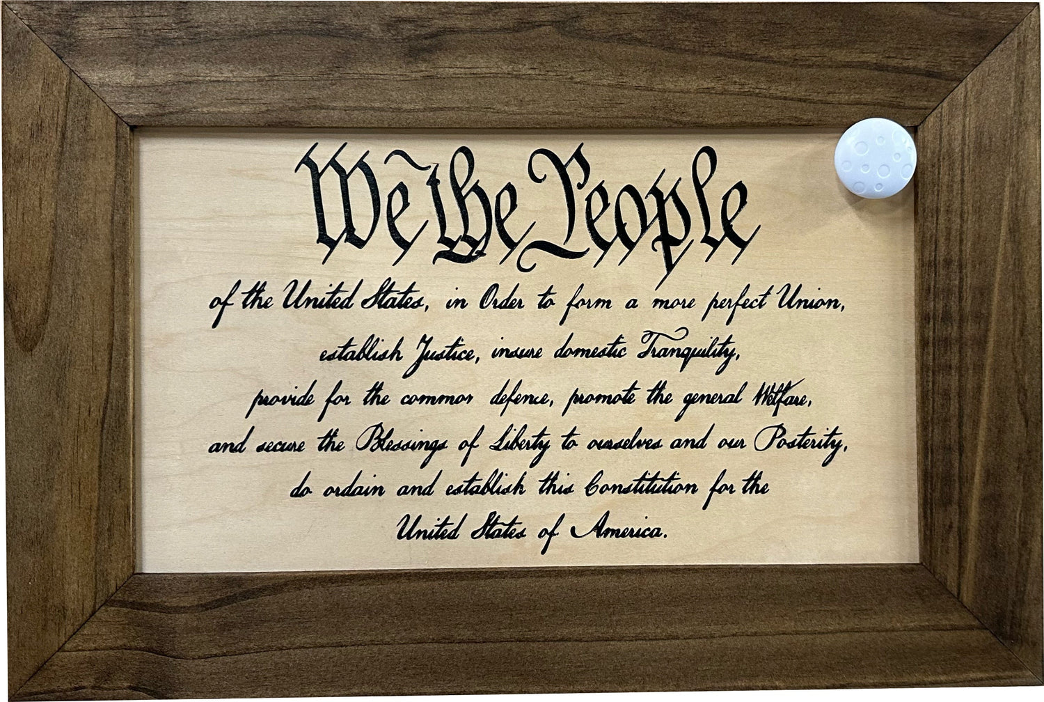We The People Constitution Gun Concealment Furniture - Handcrafted Hidden Gun Storage Wall Decor - Hidden Safe Furniture with Magnetic Lock for Quick Access & Storage - Made in USA