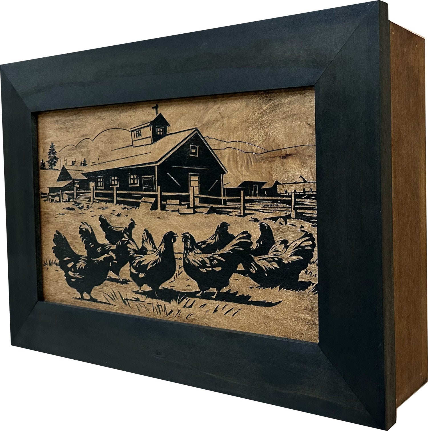 Chicken Farm Hidden Gun Safe - Handcrafted Gun Concealment Decor - Hidden Gun Shelf with Magnetic Lock for Quick Access - Hidden Wall Safe for Secure Storage - Made in USA