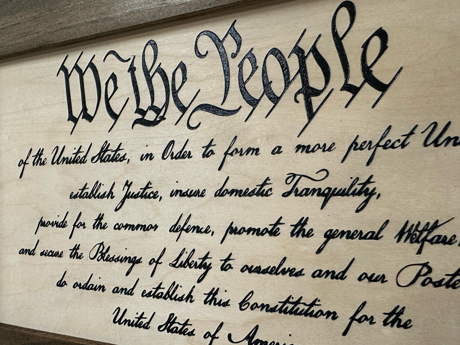 We The People Constitution Gun Concealment Furniture - Handcrafted Hidden Gun Storage Wall Decor - Hidden Safe Furniture with Magnetic Lock for Quick Access & Storage - Made in USA