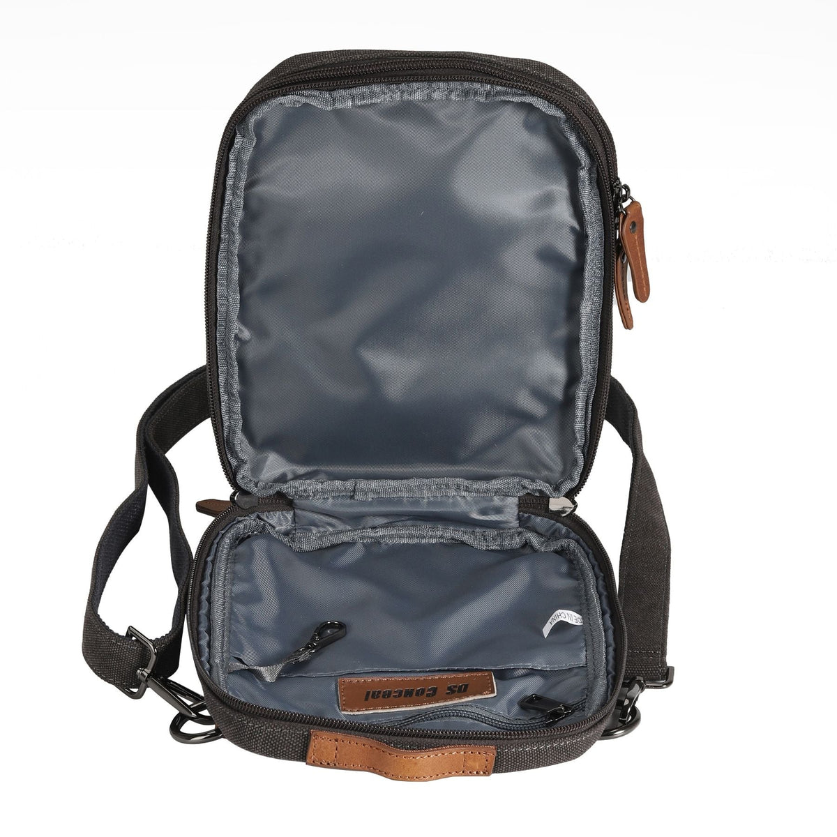 Concealed Carry Unisex Jax Canvas Crossbody by DS Conceal